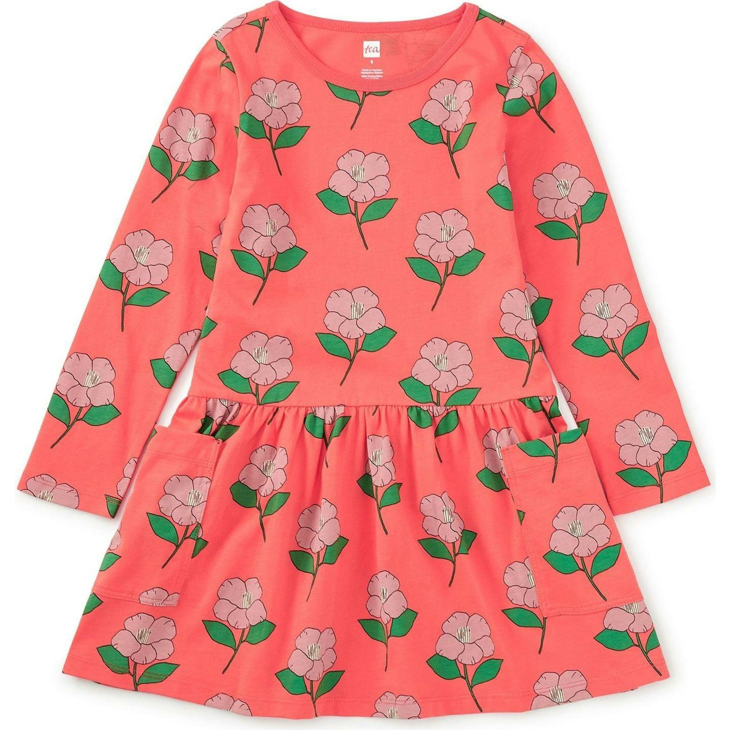 Long Sleeve Pocket Dress, Pink