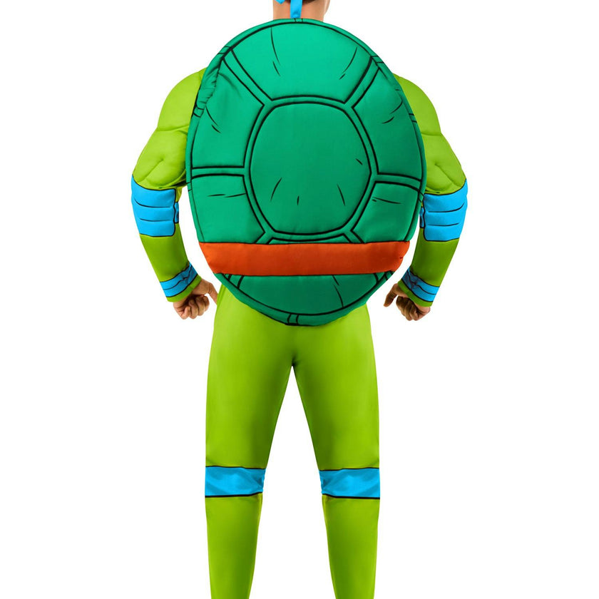 Men's Retro Teenage Mutant Ninja Turtles Leonardo Padded Jumpsuit Costume - Deluxe