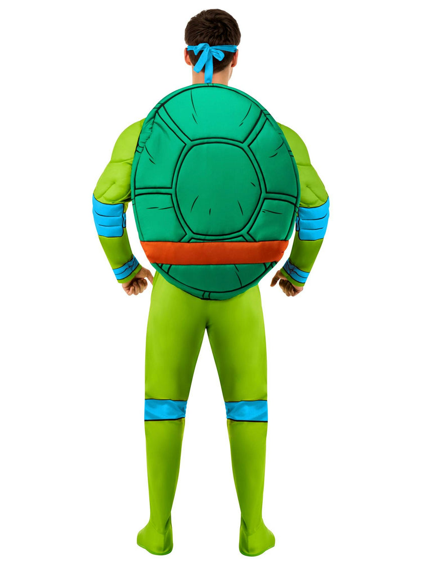 Men's Retro Teenage Mutant Ninja Turtles Leonardo Padded Jumpsuit Costume - Deluxe