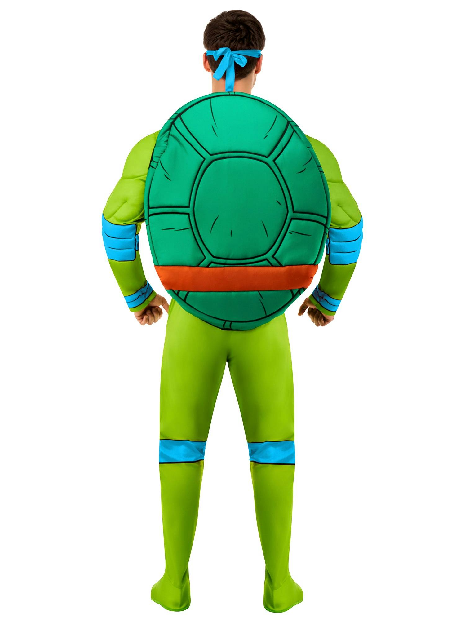 Men's Retro Teenage Mutant Ninja Turtles Leonardo Padded Jumpsuit Costume - Deluxe