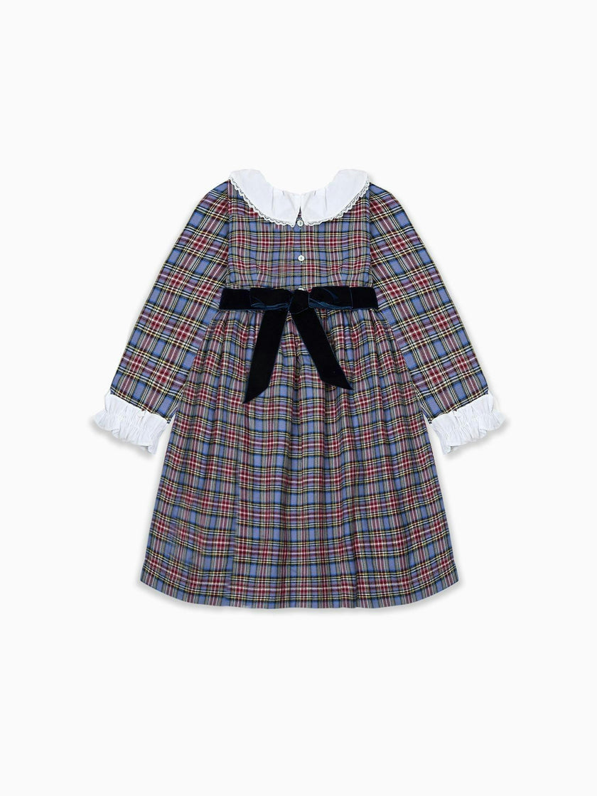 Blue Tartan Aurelia Girl Dress