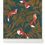 Papier peint KITSUNE coloris Rouille