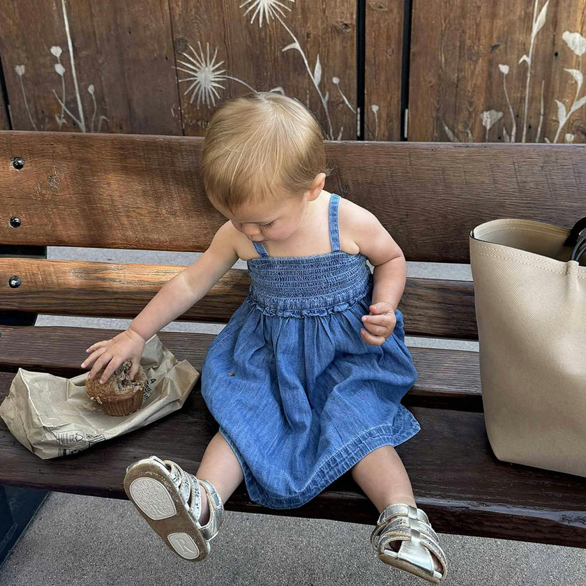 Fleur Gold Leather Sandal