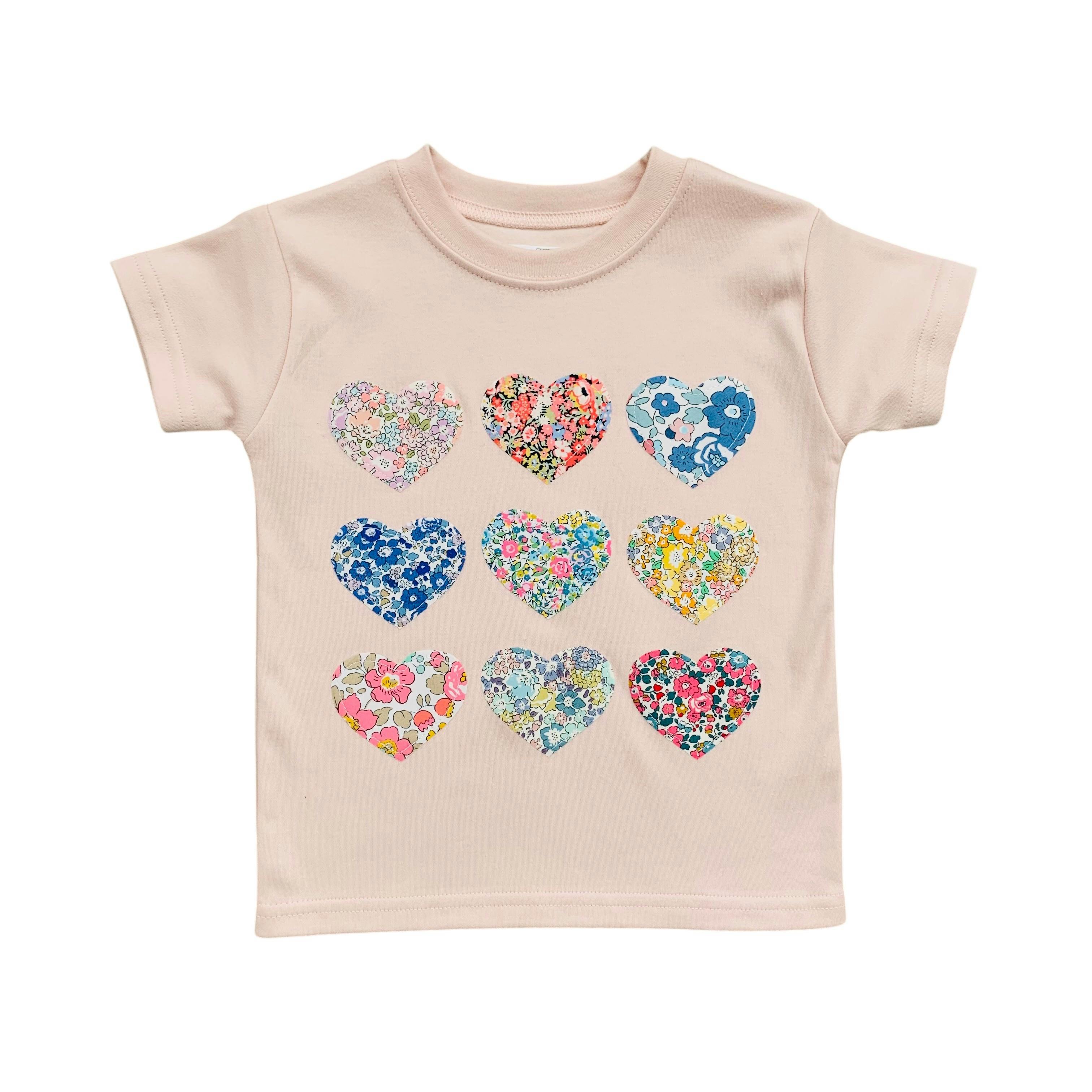 Liberty of London Children's Hearts T-Shirt - Pink