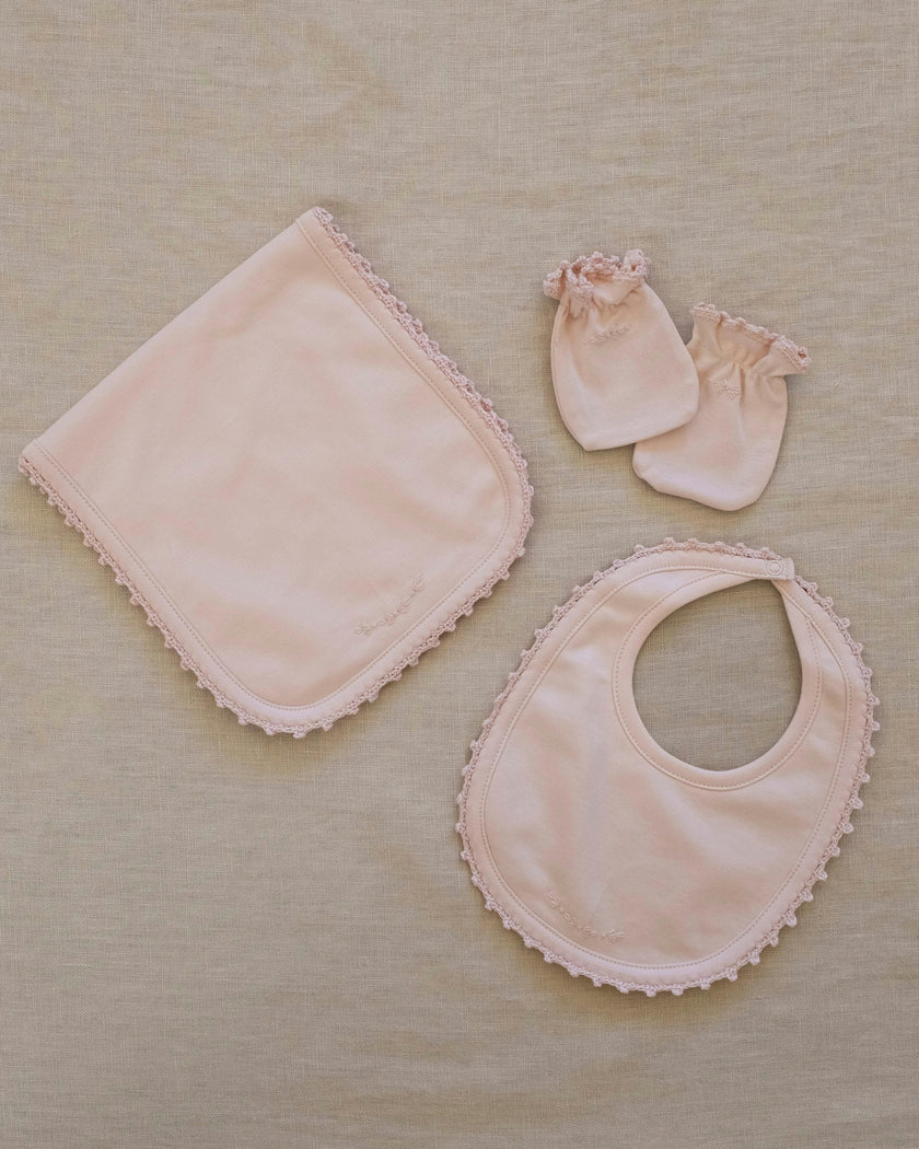 Bib/Mittens/Burp Cloth Set