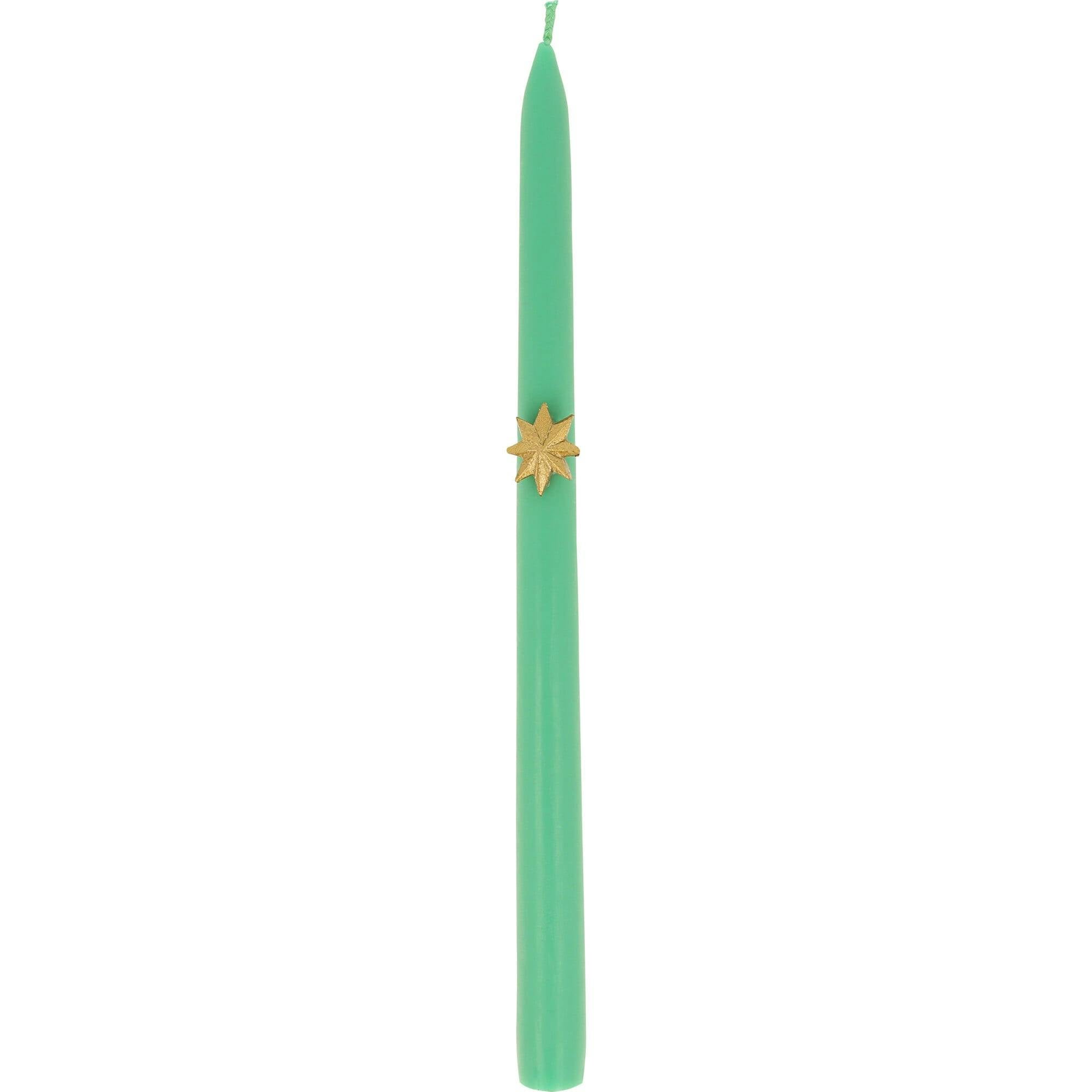 Mixed Gold Star Taper Candles