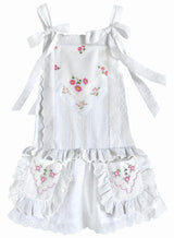 4T Drop-Waist Handkerchief Dress - Pink Daisies