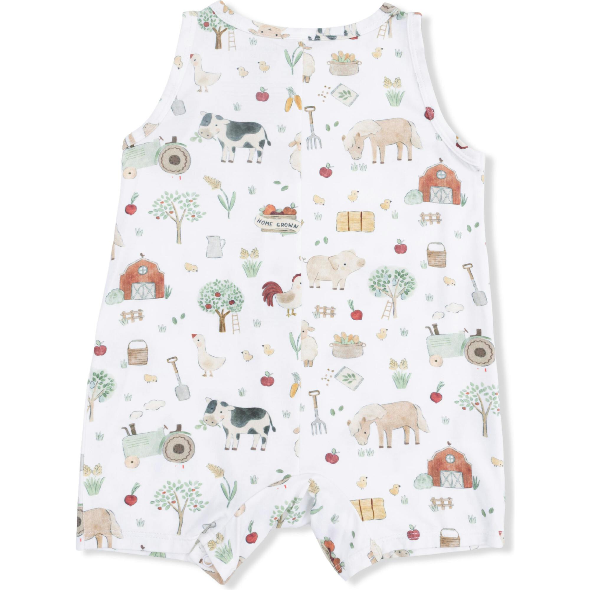 Cute Farm Animals Uni - Sleeveless Shortie Romper