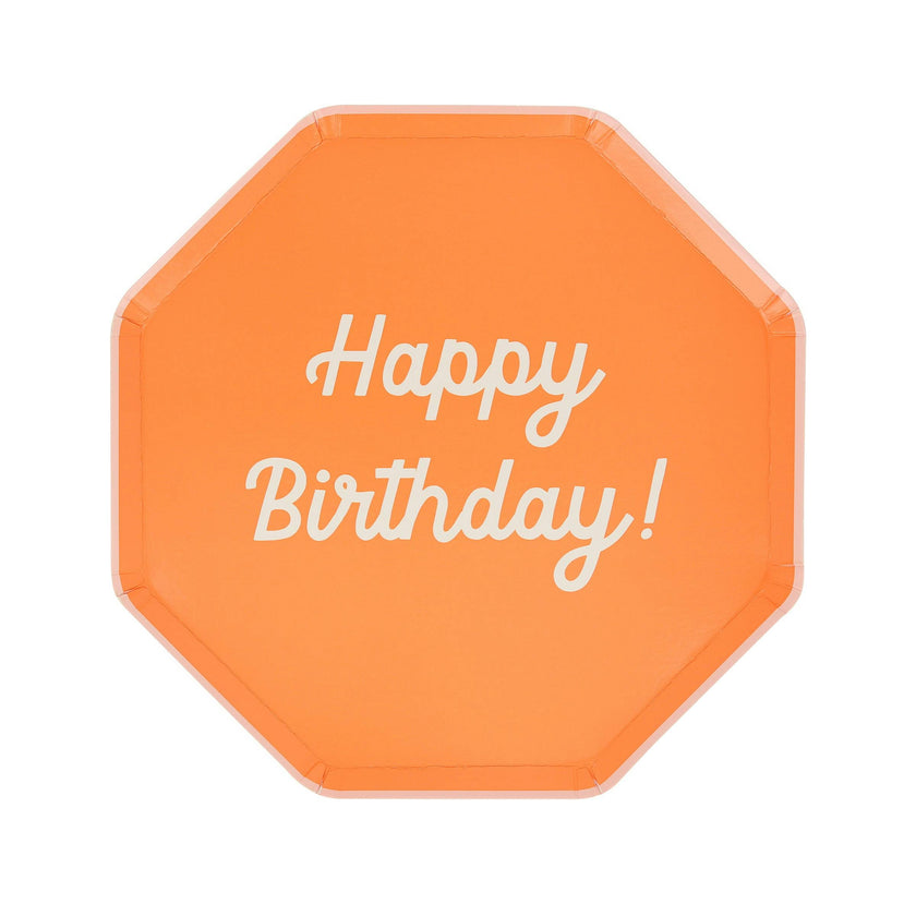 Mixed Happy Birthday Side Plates