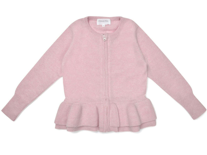 Double Ruffle Cardigan | 100% cashmere