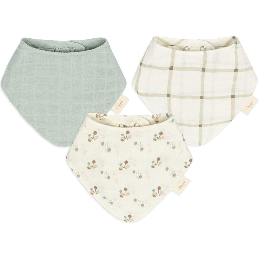 Organic Cotton 3-Piece Poppy Bib Set