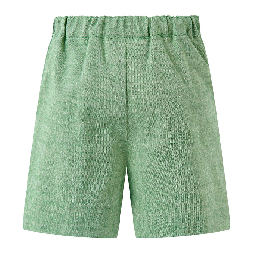 Green Chambray Shorts