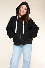 Butter French Terry Drop Shoulder Zip Hoodie