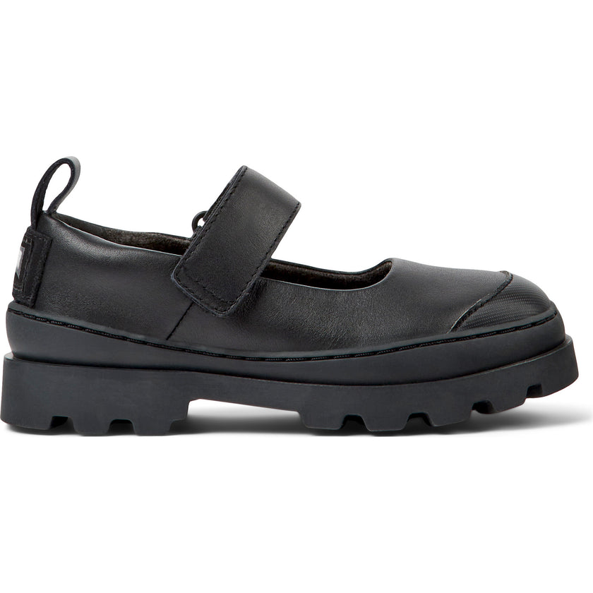 Brutus Leather Mary Jane Shoes, Black
