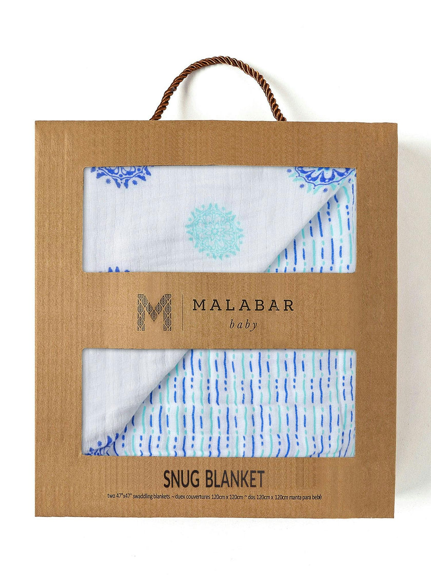 Organic Muslin Four-Layer Reversible Snug Blanket