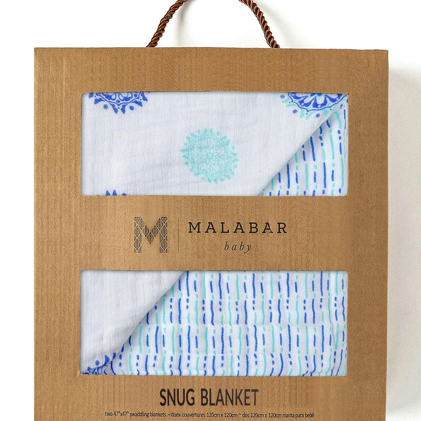 Organic Muslin Four-Layer Reversible Snug Blanket