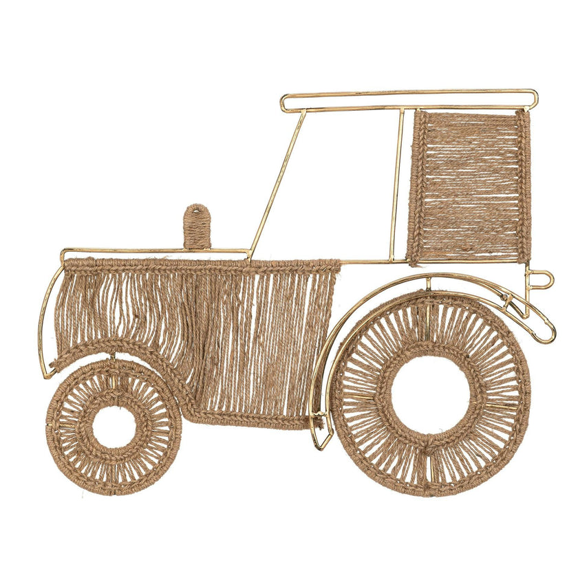 Charlie Farmhouse Jute Tractor Wall Decor