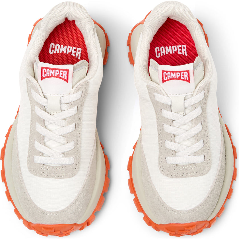 Kids Drift Trail Leather & Nubuck Sneakers, Natural