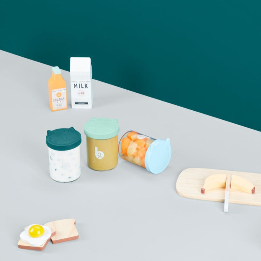 Babymoov Isy Glass Baby Food Storage Jars (Oven-Safe, Airtight)