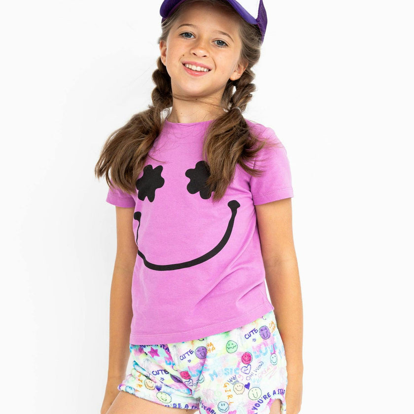 Flower Smiley Short Sleeve Tee