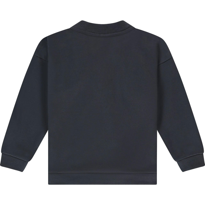 Basketball Emblem Polo Sweatshirt