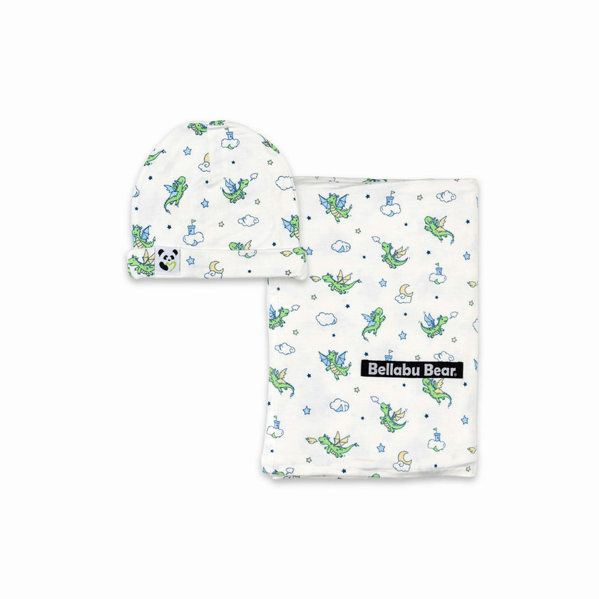 Bamboo Swaddle & Beanie Set