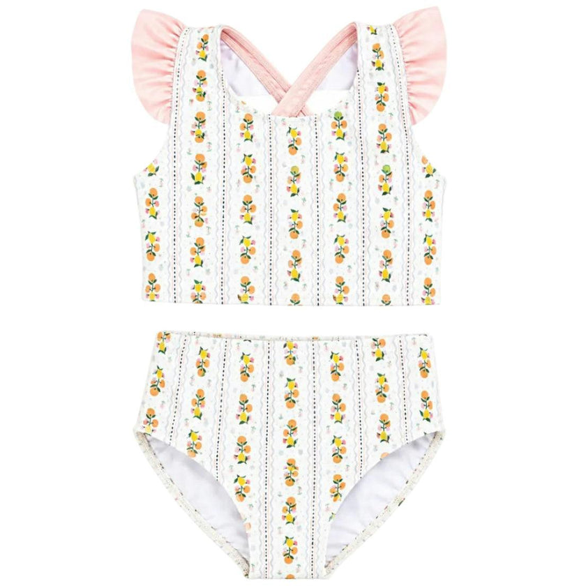 girls luna ruffle two piece swimsuit