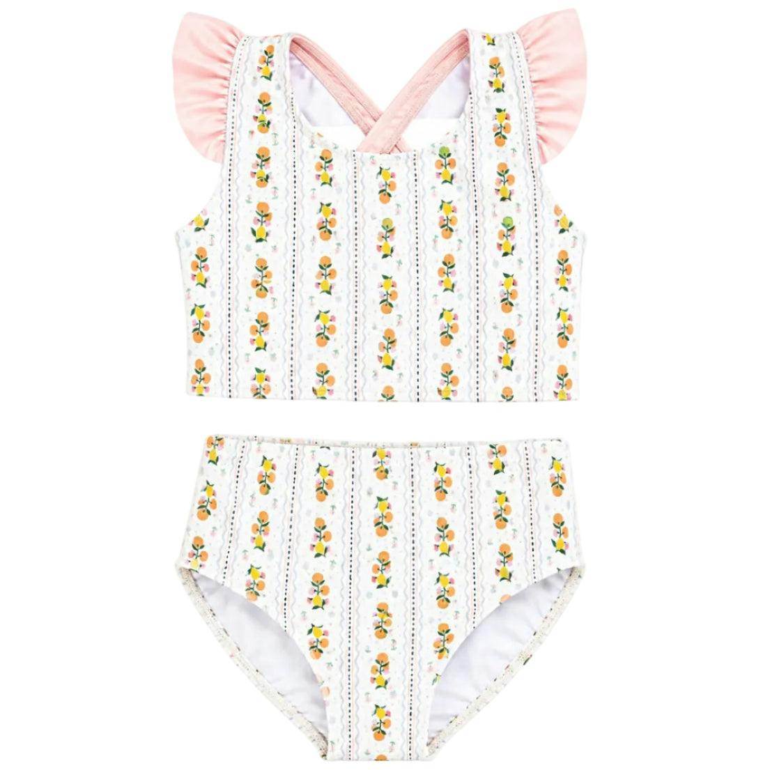 girls luna ruffle two piece swimsuit