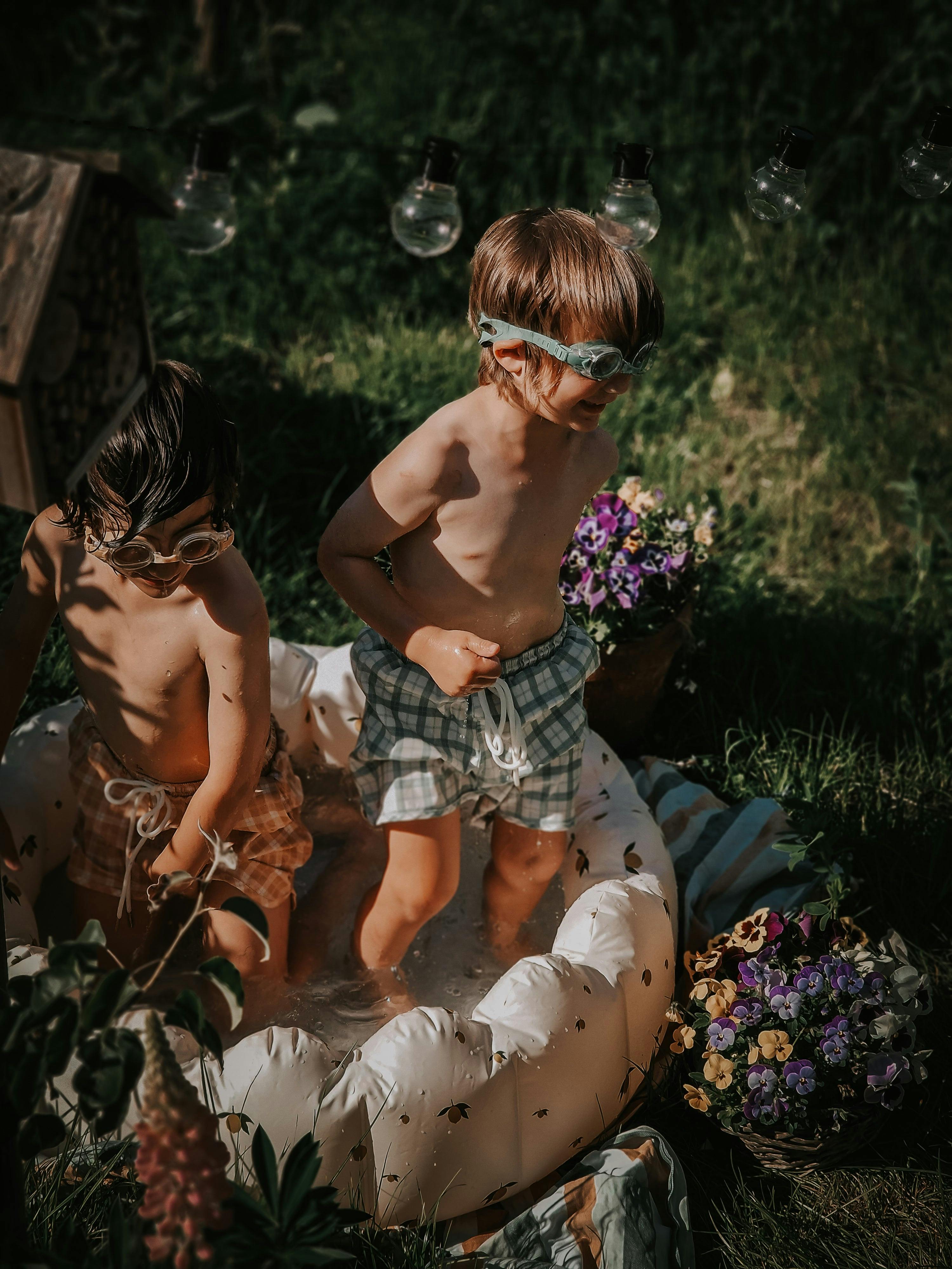Swim Trunks | UPF + Recycled - Fern Plaid