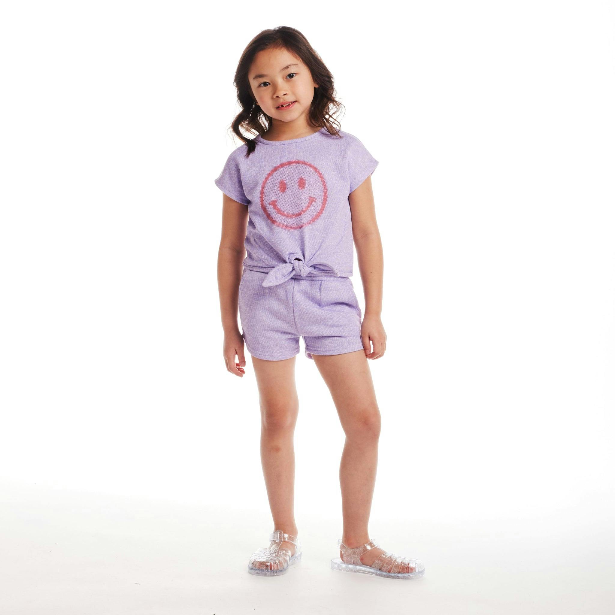 Kids Girls Tie-Front Top & Short Set