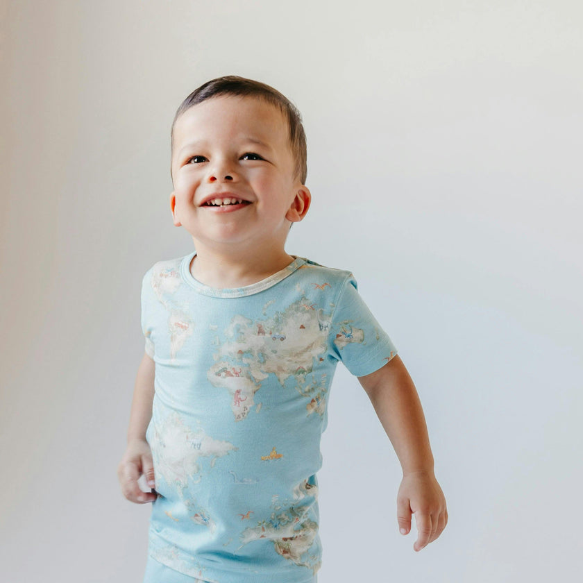 2pc Short Sleeve Pajamas with Pants - Explorer