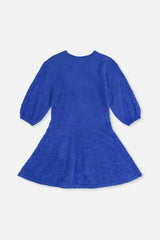 Hairy Knitted Dress Royal Blue