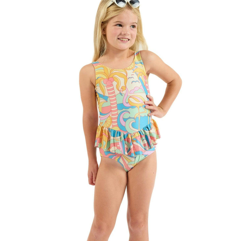 The Paradiso - Girls Ruffle One Piece with Tutu UPF 50+