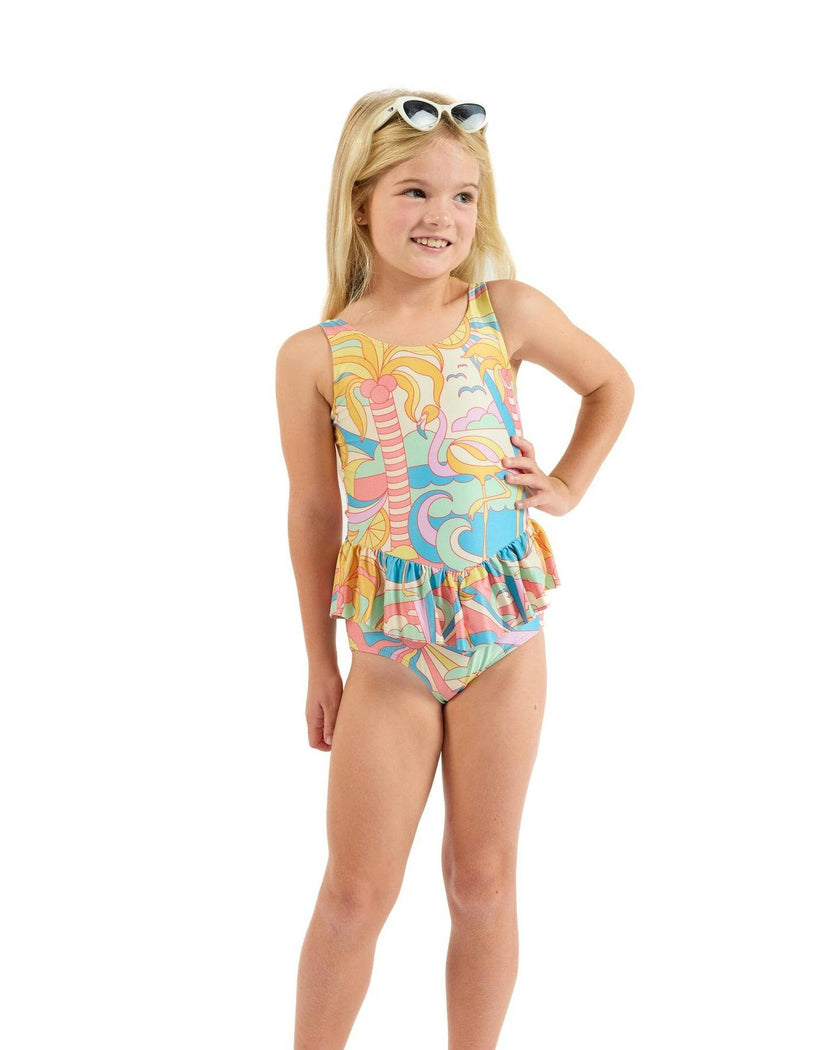 The Paradiso - Girls Ruffle One Piece with Tutu UPF 50+