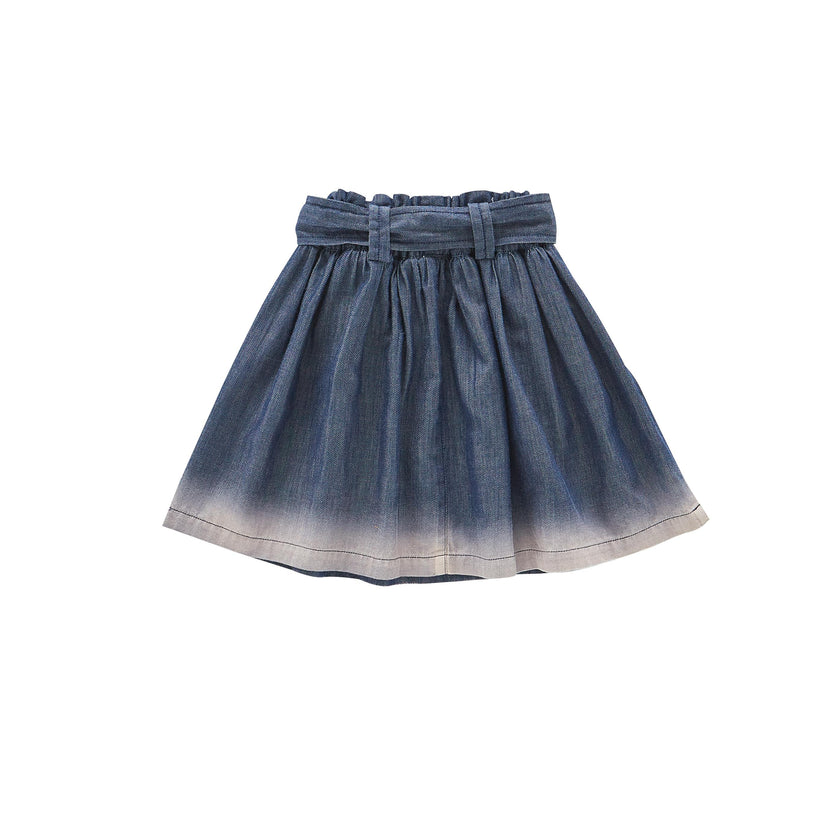 Denim Skirt with Belt