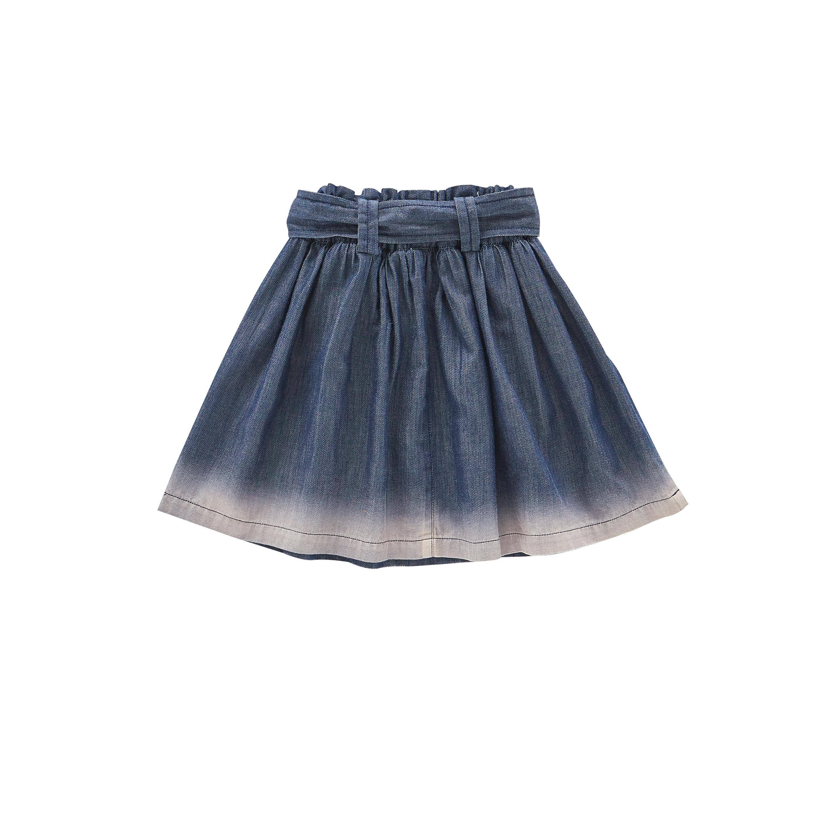 Denim Skirt with Belt