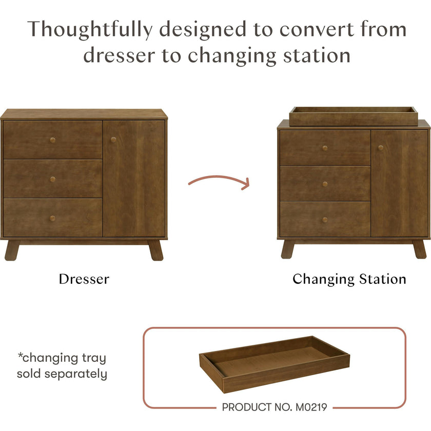 Hudson Modern 3-Drawer Compact Dresser (40")