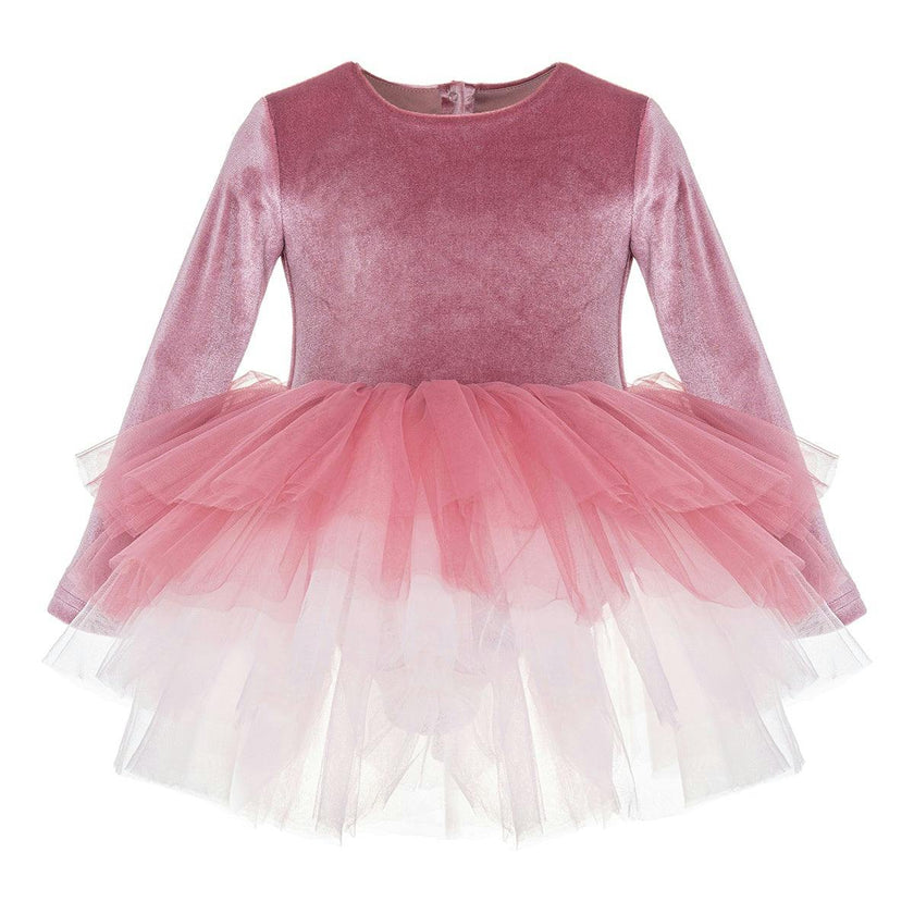 Dusty Rose Velvet Tutu Dress