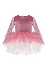 Dusty Rose Velvet Tutu Dress