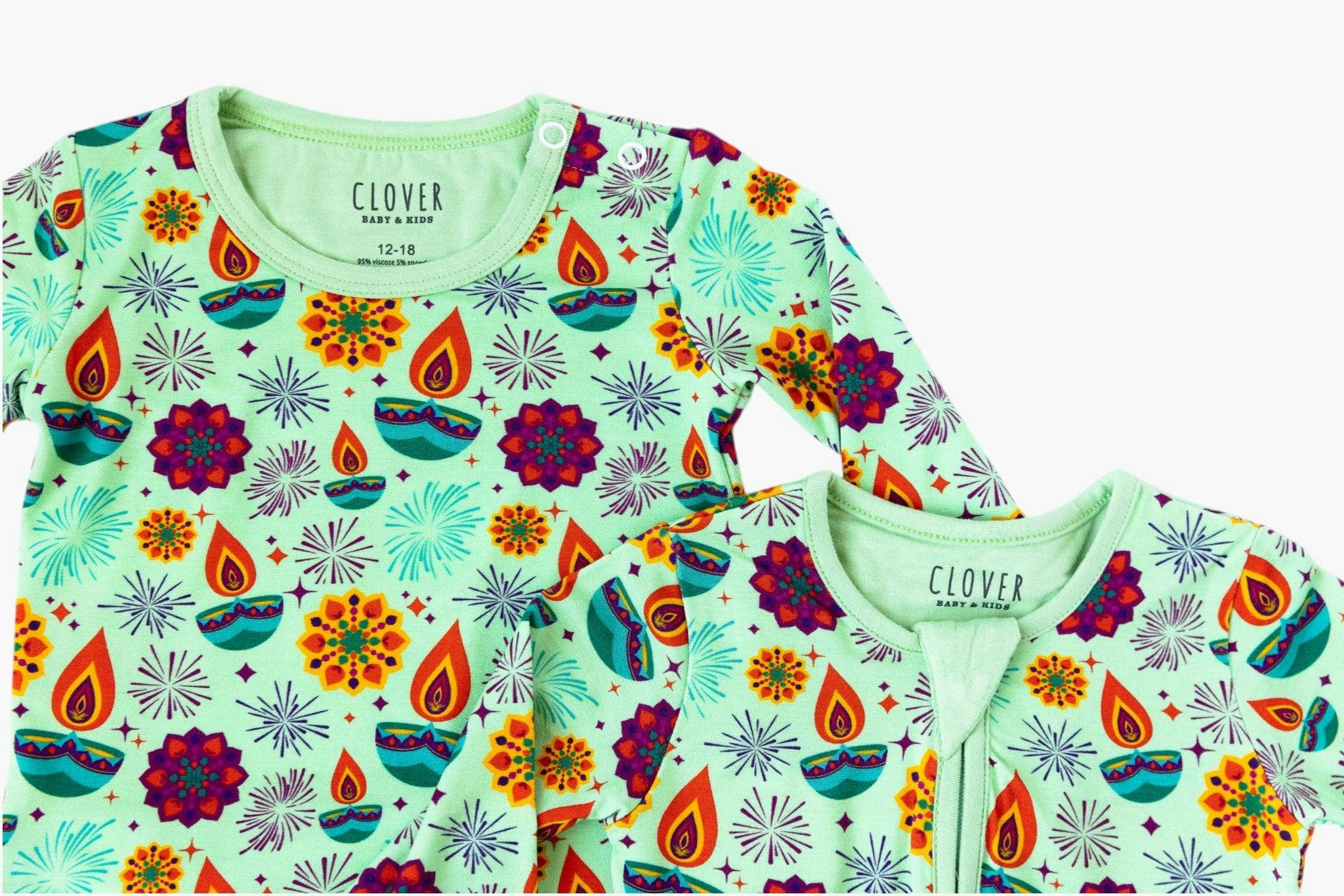 Long Sleeve Pajama Set - Diwali Light