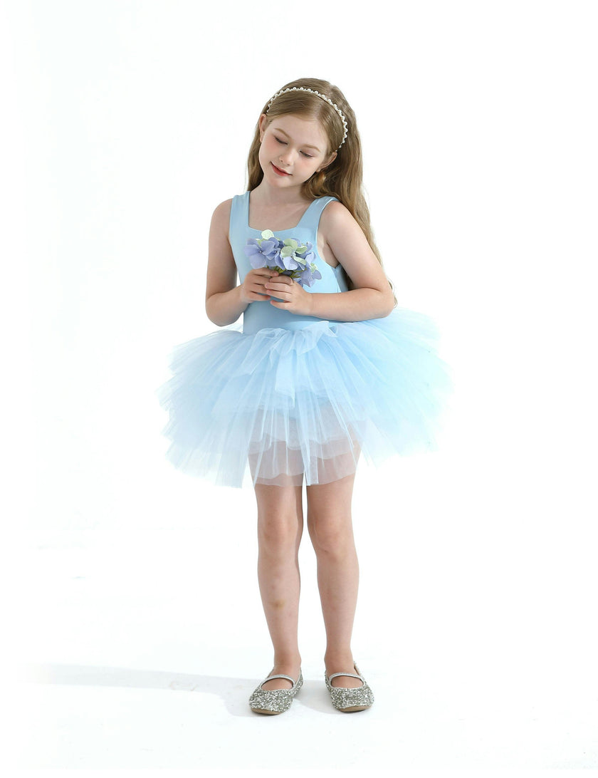 Light Blue Layered Leotard