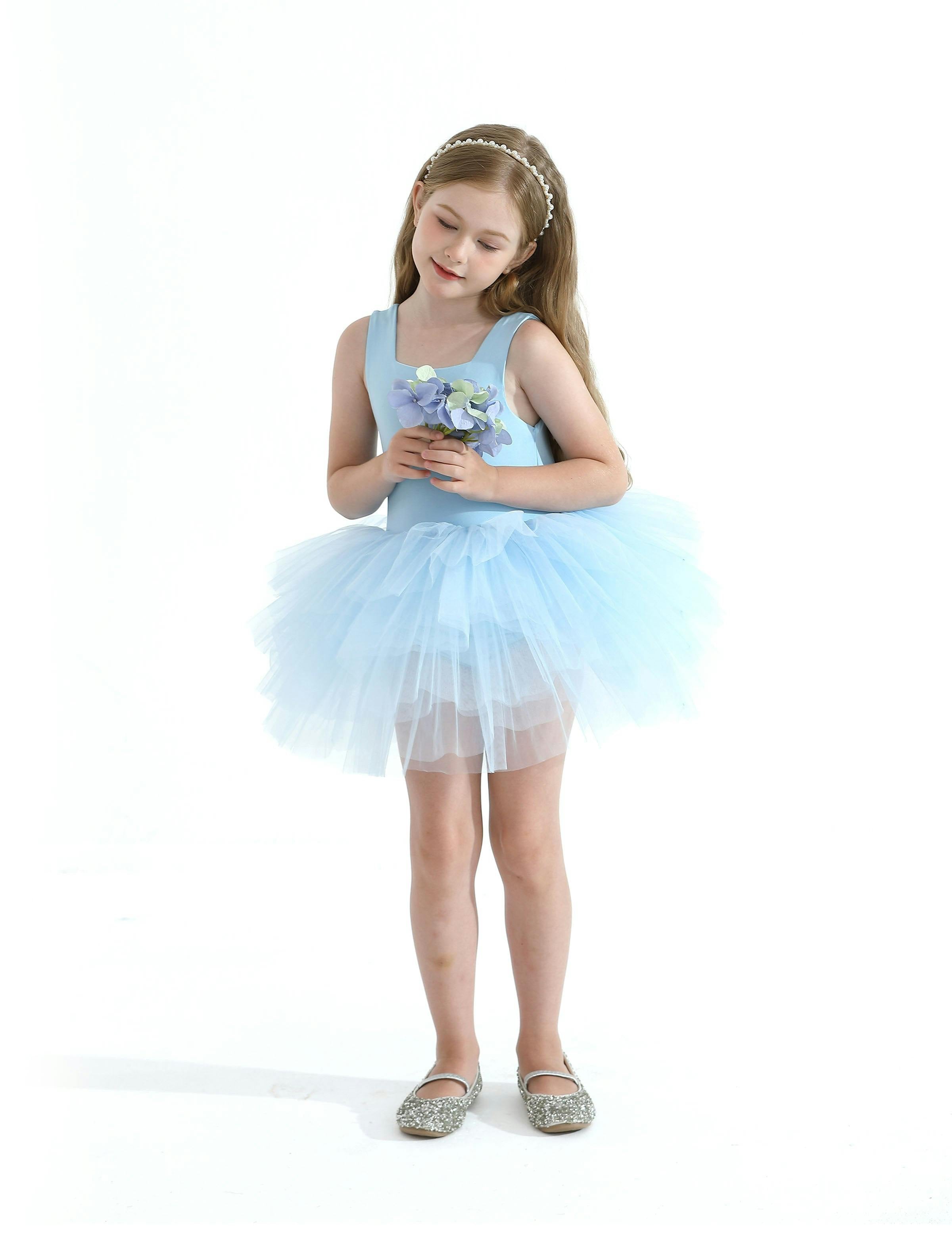 Light Blue Layered Leotard