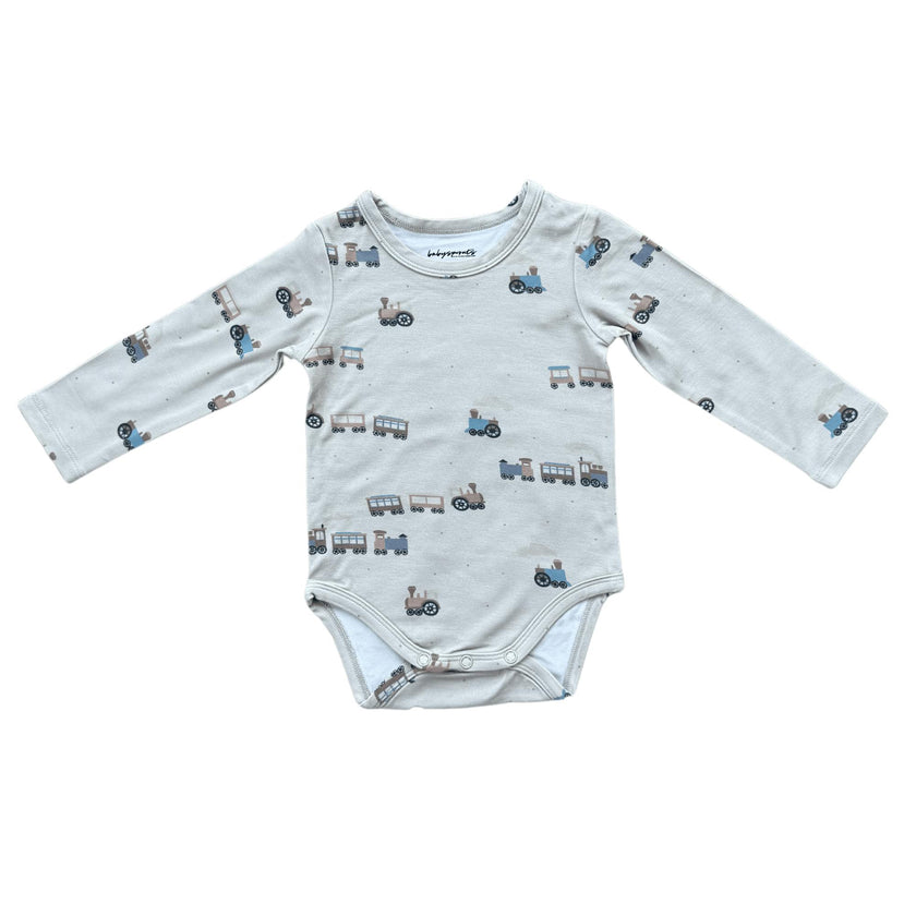 Baby Boy Long Sleeve Bodysuit in Midnight