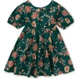 Puff Sleeve Collar Dress, Multi
