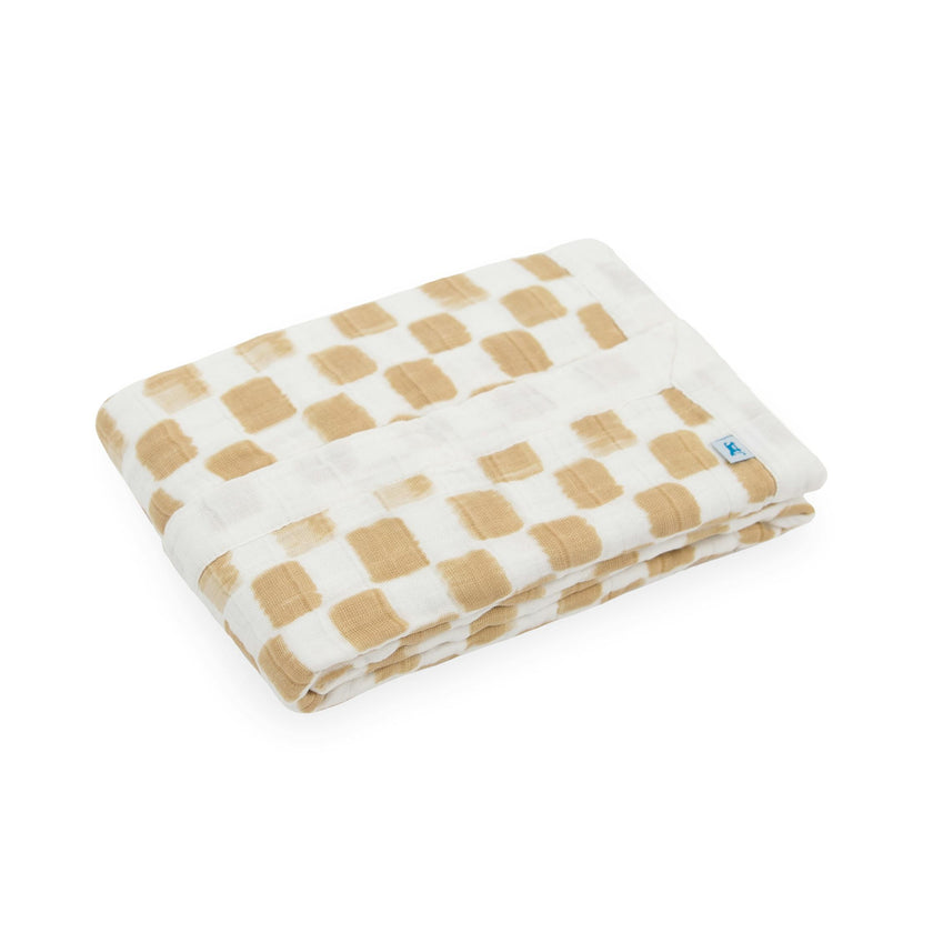 Cotton Muslin Baby Quilt - Adobe Checker