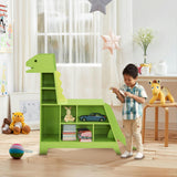 Dinosaur Shaped Bookcase / Toy Organizer With Assorted Cubbies