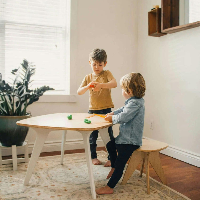 Wooden Rounded Square Activity Table