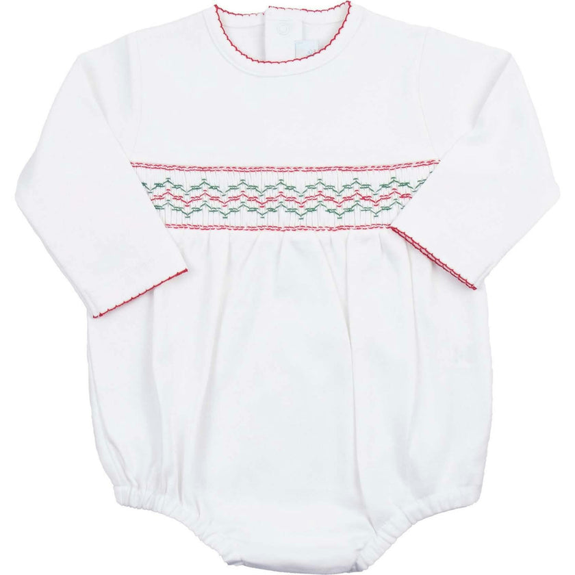Christmas Smocked Bubble Romper