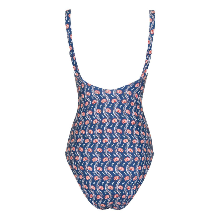 Women's Navy Primrose Low Back One Piece