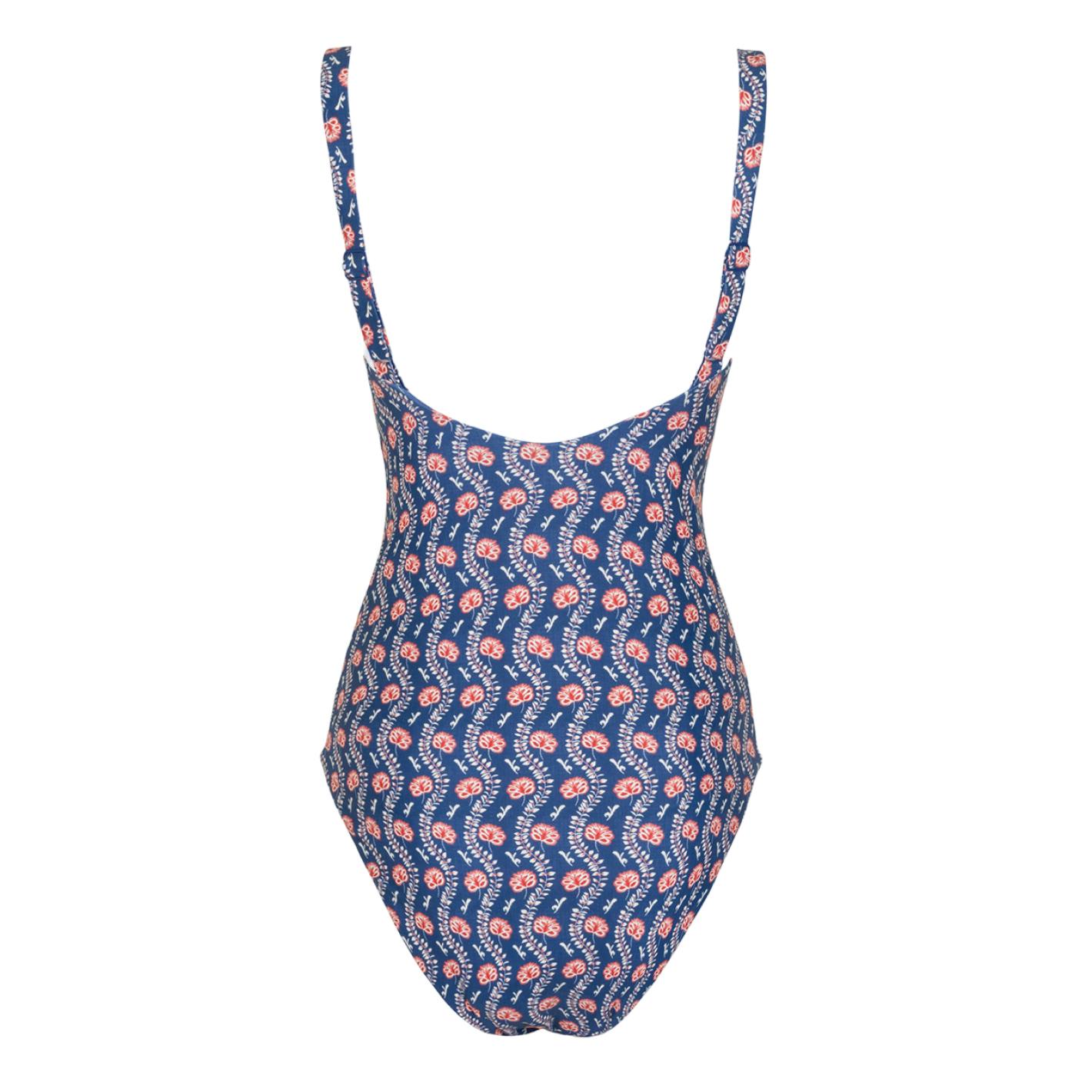Women's Navy Primrose Low Back One Piece
